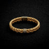 Diamond-Accent Gold Rope Bracelet