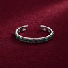 Emerald Edge Cuff – Men’s Silver Open Bracelet