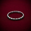 Regal Emerald Link Bracelet – Men’s Silver Chain Design