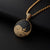 Horizon Wave Pendant – Men’s Black & Gold Necklace