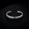 Geometric Silver Cuff Bracelet – Precision Cut Bangle