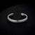Geometric Silver Cuff Bracelet – Precision Cut Bangle