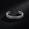 Twisted Silver Cuff Bracelet – MinimalistOpen Bangle