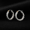 Dual-Tone Spiral Hoop Earrings – Silver & Gold Men’s Style