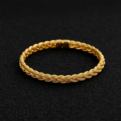 Braided Gold Chain Bracelet